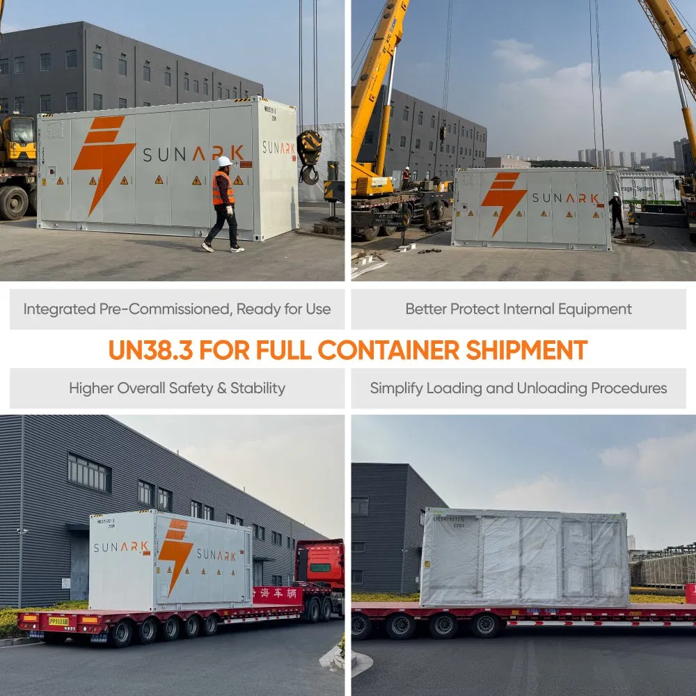 Contenedor Sunark de Grado Comercial Bess 500kw 1mwh con Módulos Todo en Uno LiFePO4 para Sistema de Respaldo de Energía en Fábricas Industriales