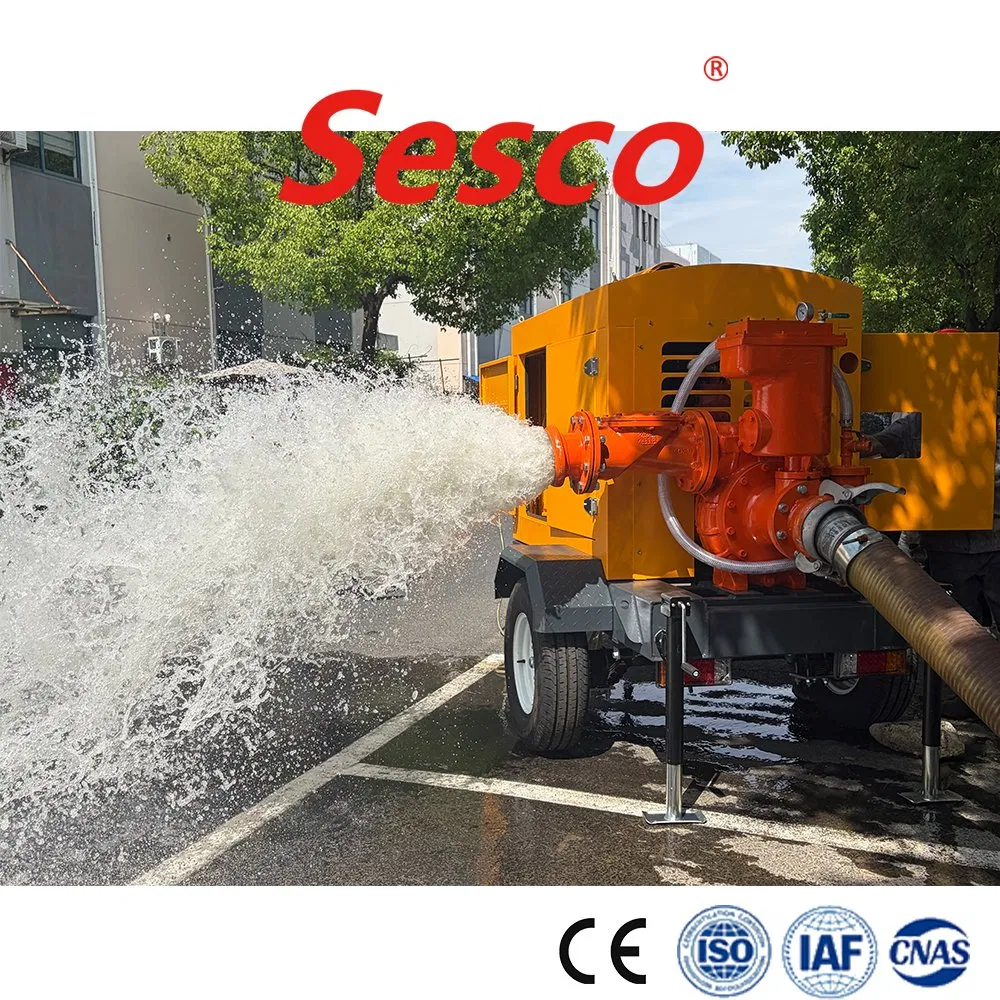 6-Inch Bomba de agua de motor diésel autocebante duradera para riego agrícola
