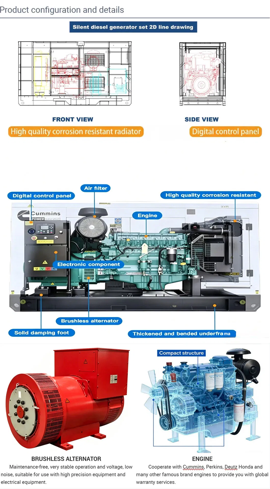 Componentes de Generador Diesel