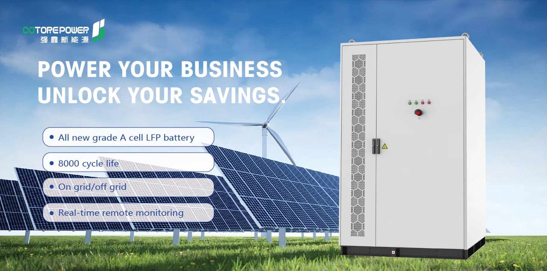 Sistema de Batería Solar de Protección de Respaldo 500kw 1mwh Sistema Solar Híbrido Completo para Uso Industrial