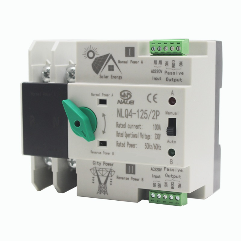 ATS160A 4p Interruptor de Transferencia Automática de Corriente Continua Trifásico Inteligente de Doble Potencia 4p ATS 63A 100A 250A 400A 630A 400V para Generador