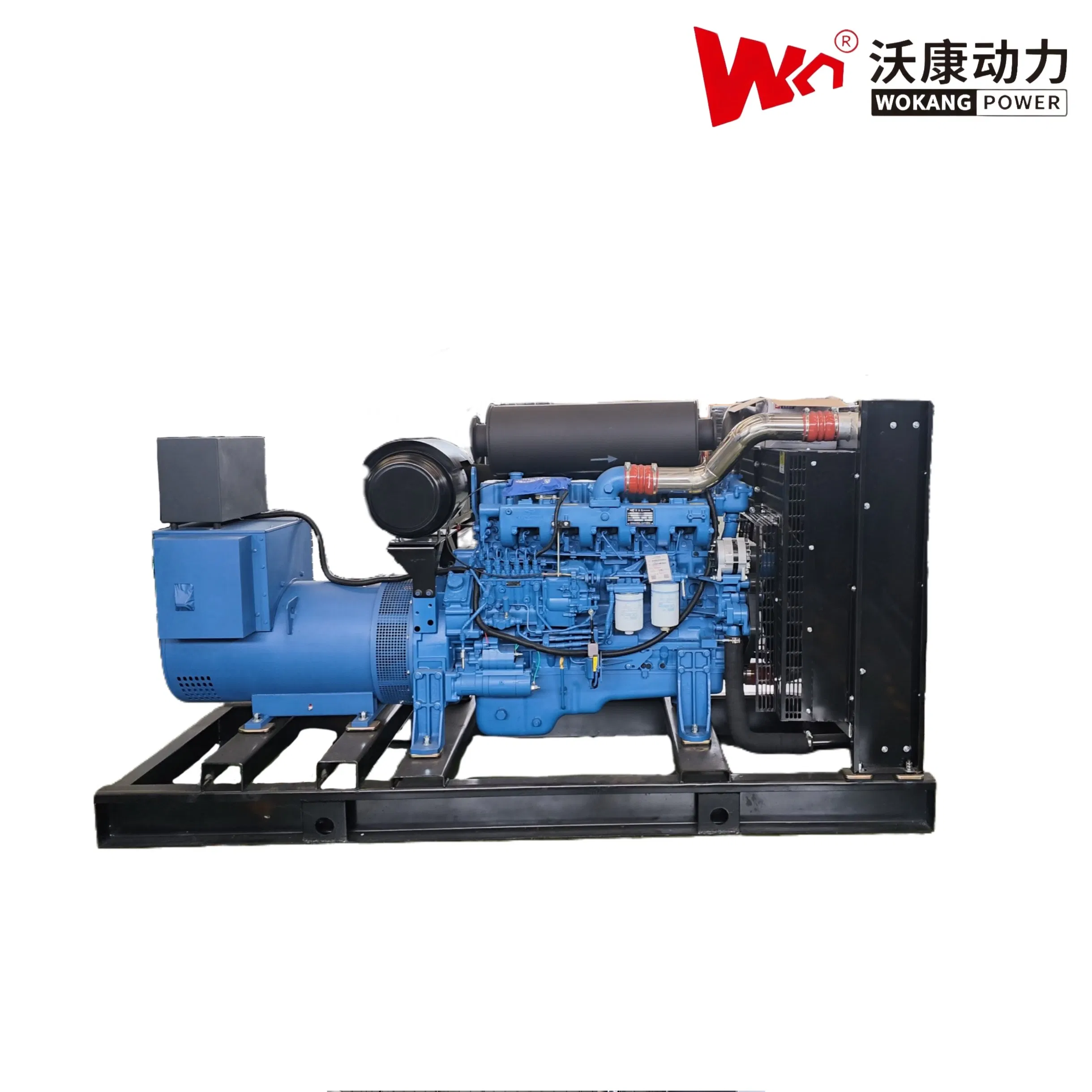 Generador de potencia diésel Prime 200kw con motor Yuchai Yc6MK350L-D20 generador sin escobillas de cobre completo Marathon ensamblaje de Wokang para uso de emergencia