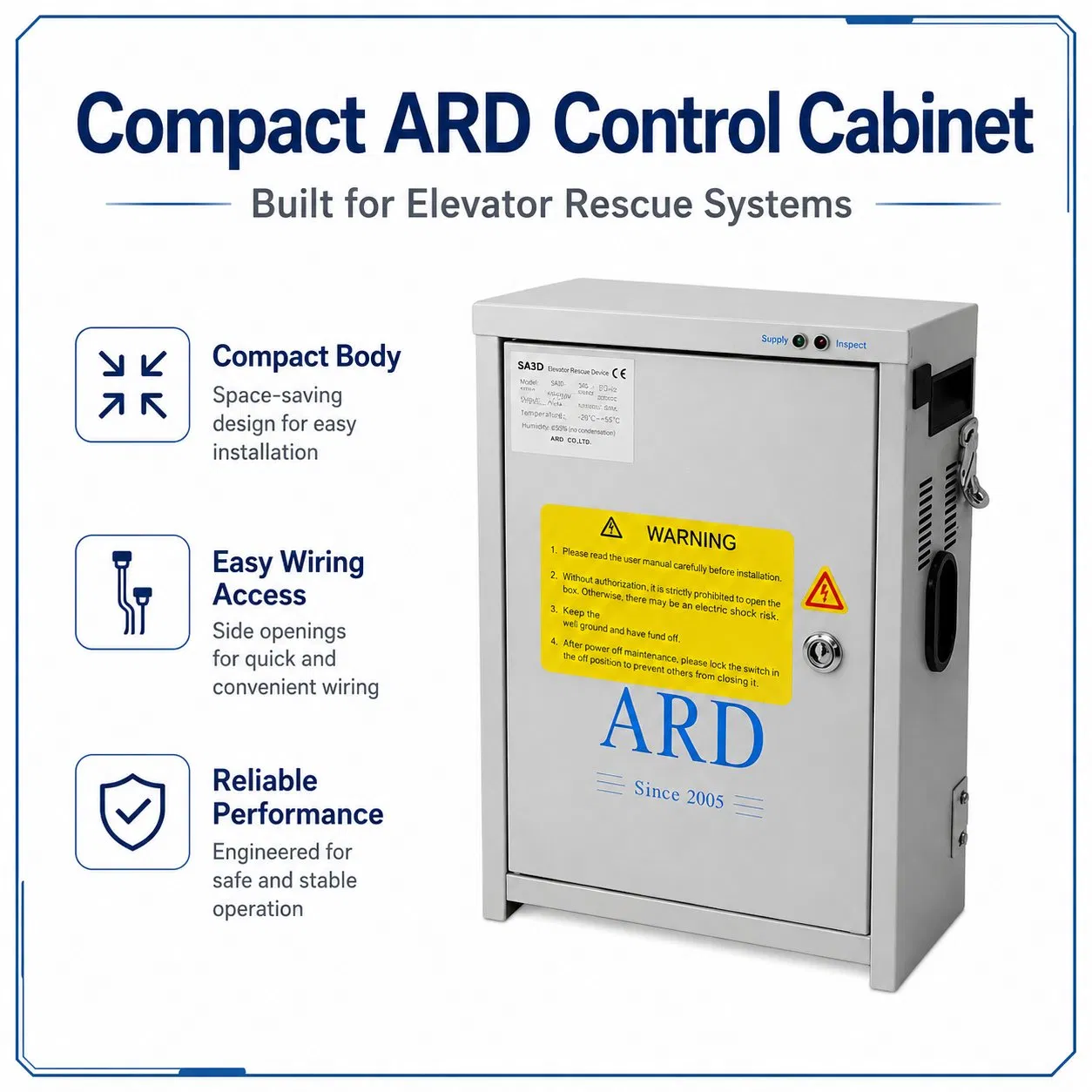 Unidad de Respaldo de Energía Ard para la Seguridad del Elevador Residencial de Pasajeros