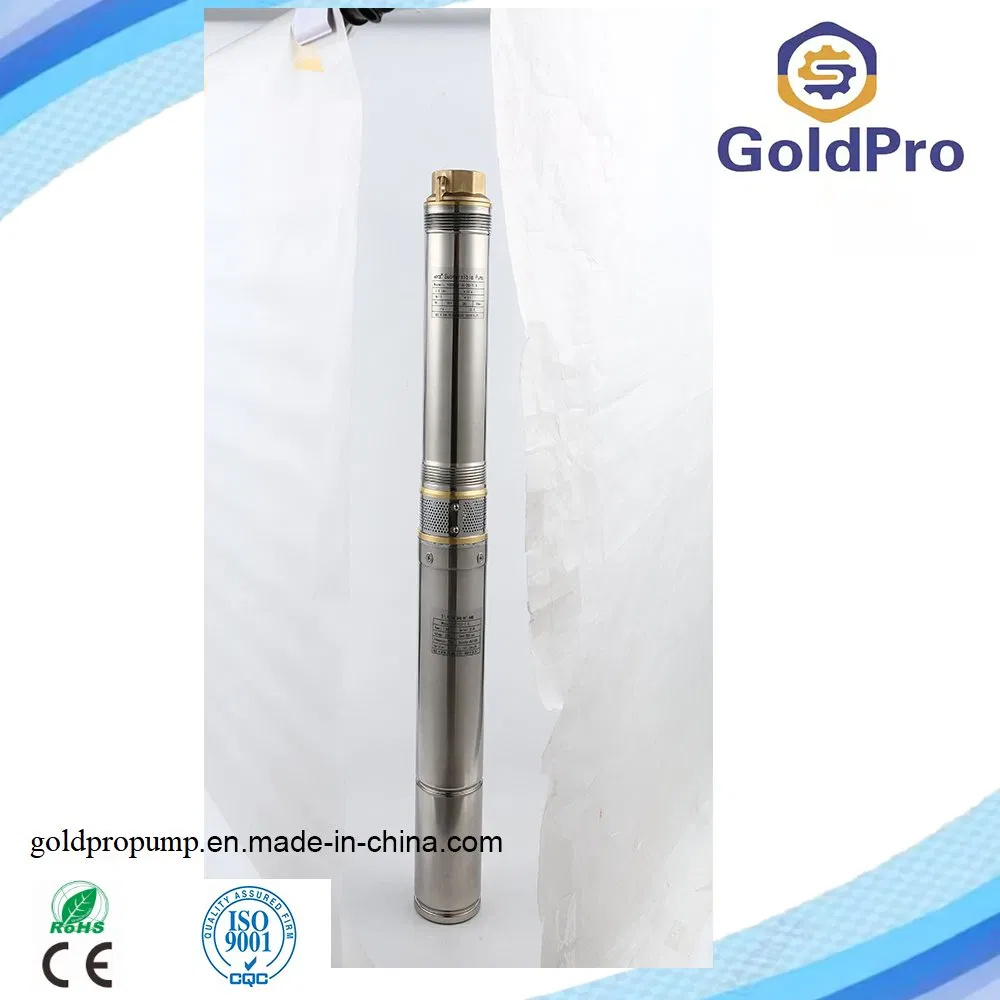 3inch 4inch 6inch 0.25-10kw Cable de Cobre Enchufe de Latón Pozo de Perforación Pozo Profundo Irrigación Agrícola Móvil Motor Agrícola Impulsor Multietapa Bomba de Agua Sumergible