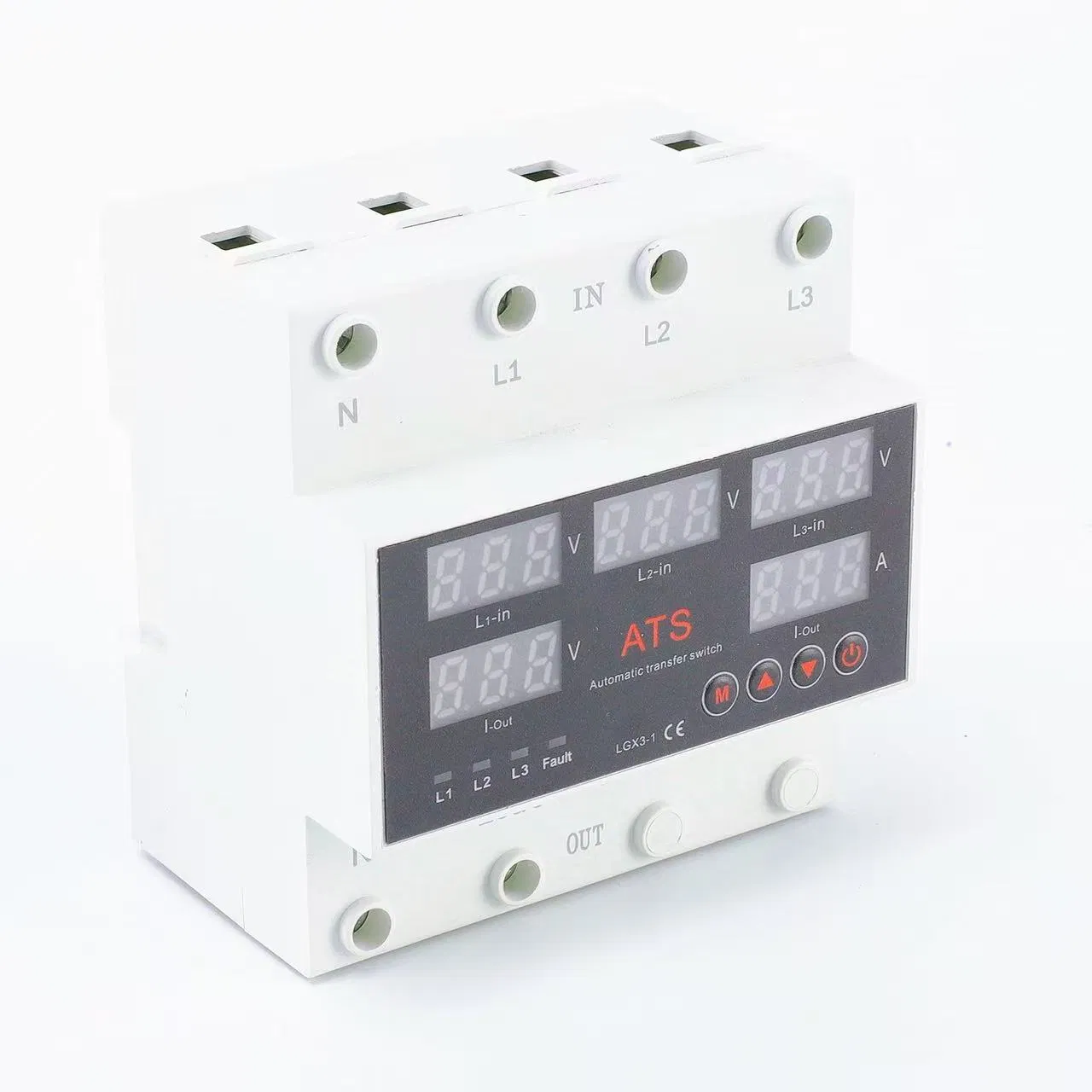 Interruptor de Transferencia Automática Trifásico Inteligente con Monitoreo de Voltaje y Corriente