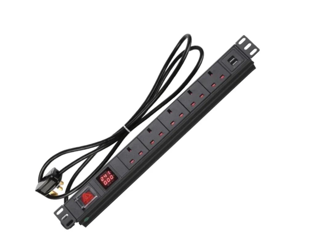 Monitoreo y Control Remoto Inteligente Medidor LCD PDU Personalizable 63A Unidad de Distribución de Energía PDU Pesada