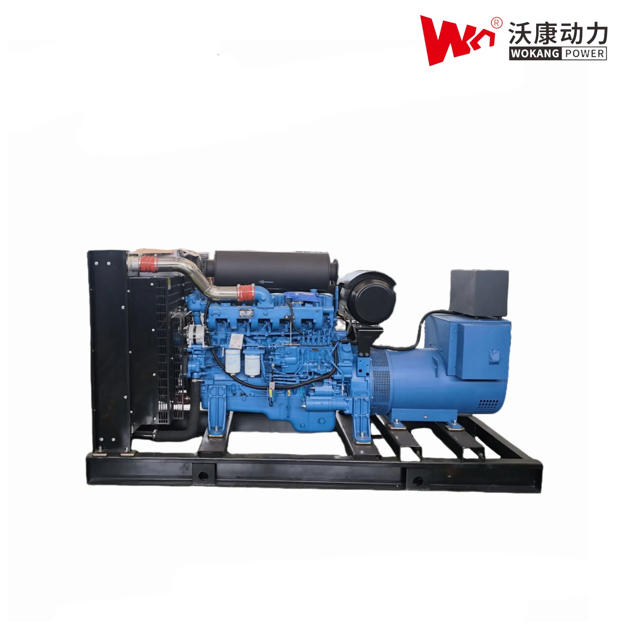 Generador de potencia diésel Prime 200kw con motor Yuchai Yc6MK350L-D20 generador sin escobillas de cobre completo Marathon ensamblaje de Wokang para uso de emergencia
