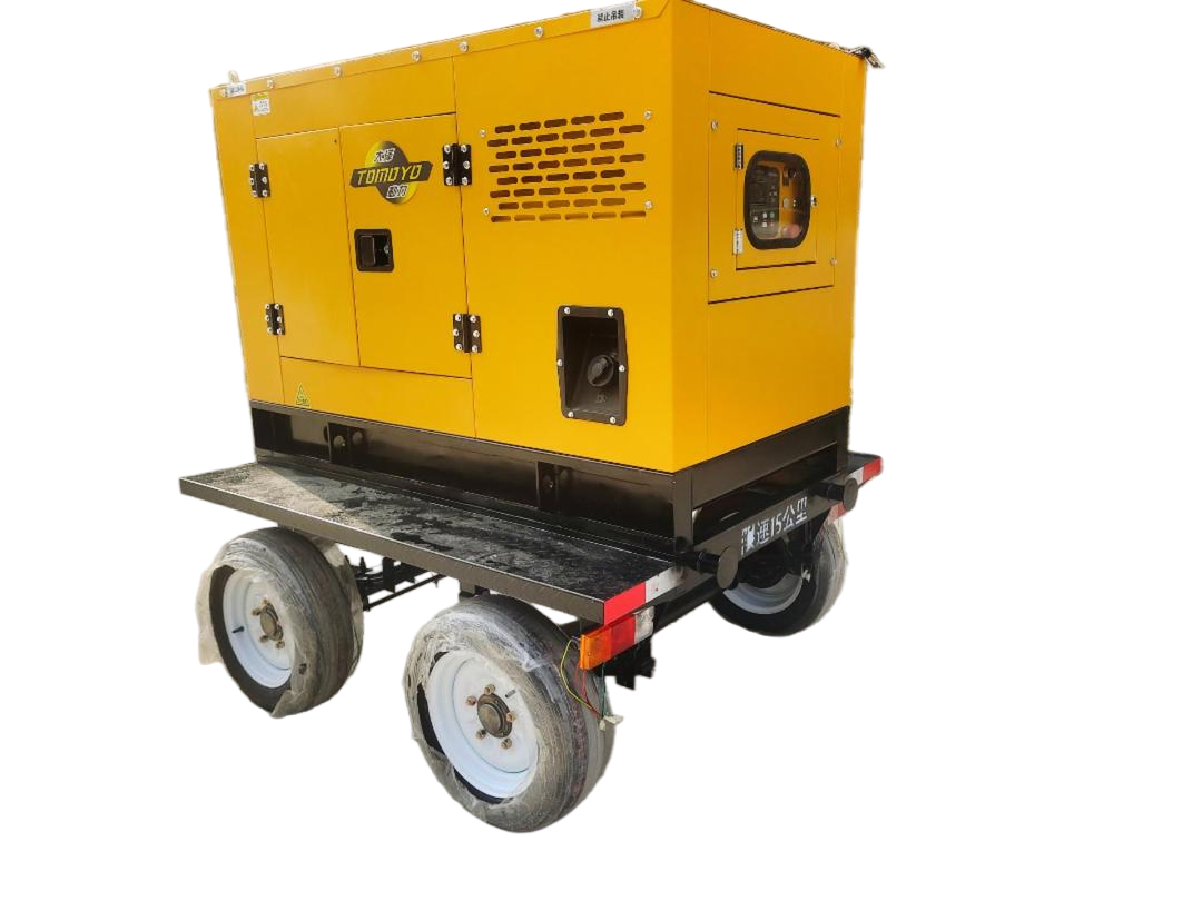 136kw 170kVA El grupo electrógeno diésel silencioso remolcable es móvil, de bajo ruido y refrigerado por agua