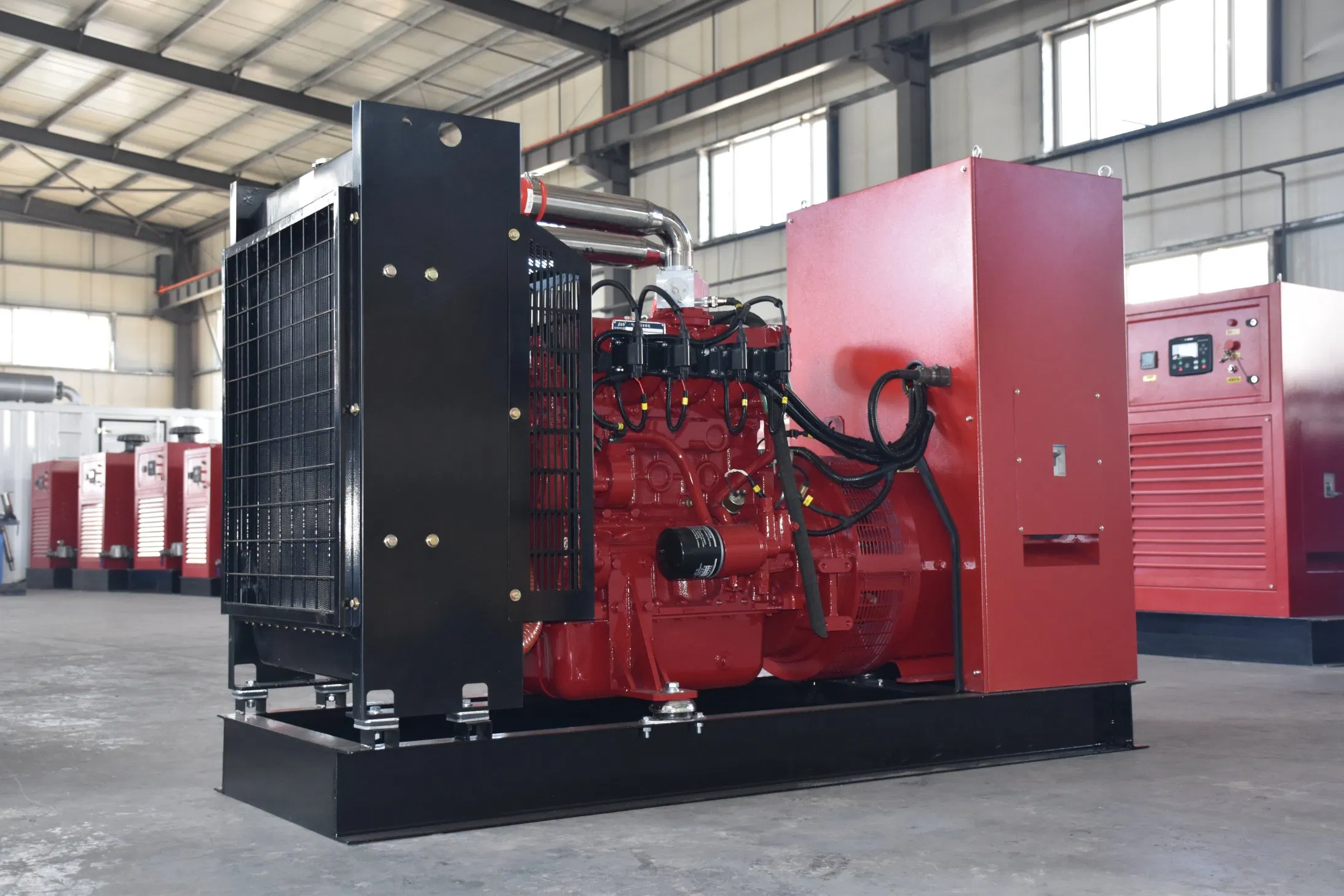 90kw 50Hz 1500rpm Turbina de Gas Dual Diésel Hidrógeno Madera Gas/Nitrógeno Biogás Biomasa Aguas Residuales Coke Generador de Motor Commins Generador de Gas Generador de Gas Natural