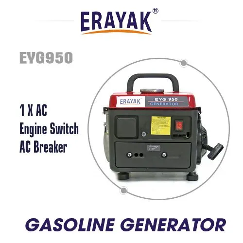 Generador de Gasolina Pequeño de Marco Abierto Portátil EYG950