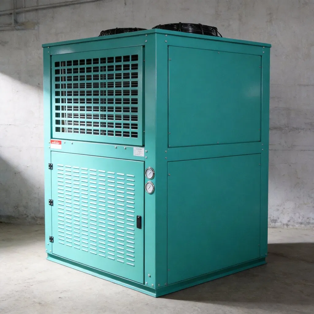 Equipo de refrigeración de alta elevación con separador de aceite para cámaras frías de larga tubería