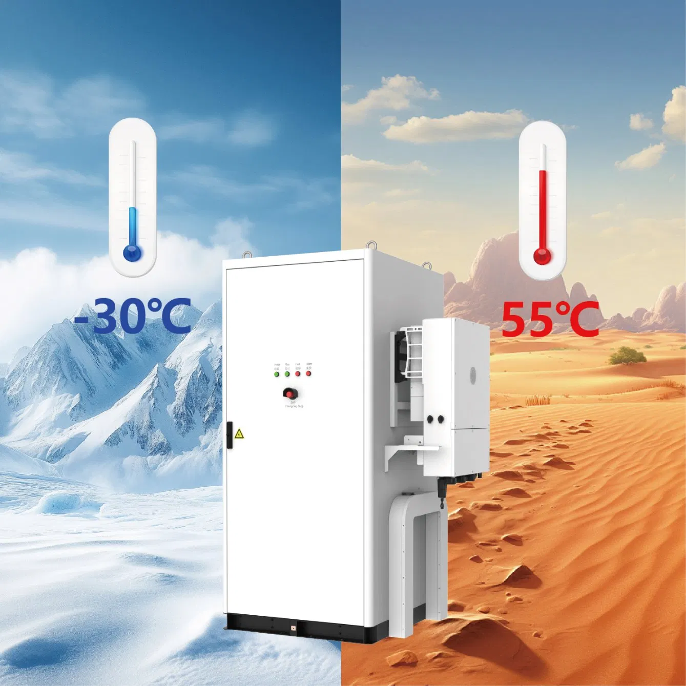 LiFePO4 Energía solar fotovoltaica 100kwh 215kwh Sistemas de almacenamiento de energía de batería de respaldo de generador de litio para uso industrial y comercial