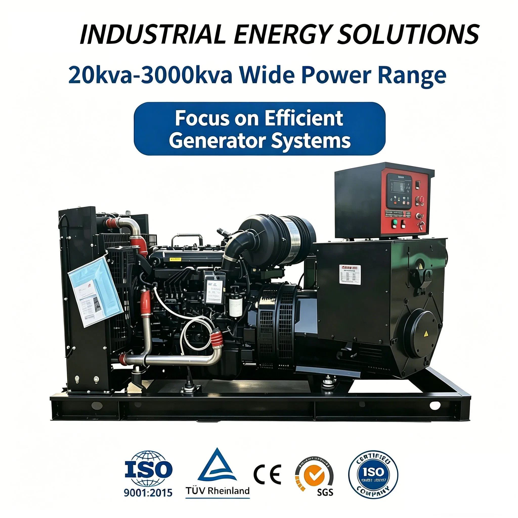 Generador Diesel de Tipo Abierto Hengli 200kVA Certificado ISO CE Generador Industrial de Potencia de Respaldo