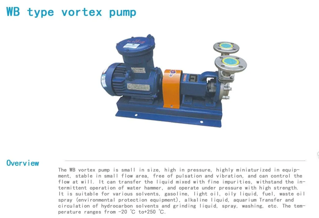 Bomba Vortex Eléctrica Centrífuga Vortex para Riego Agrícola Bomba Magnética Vortex
