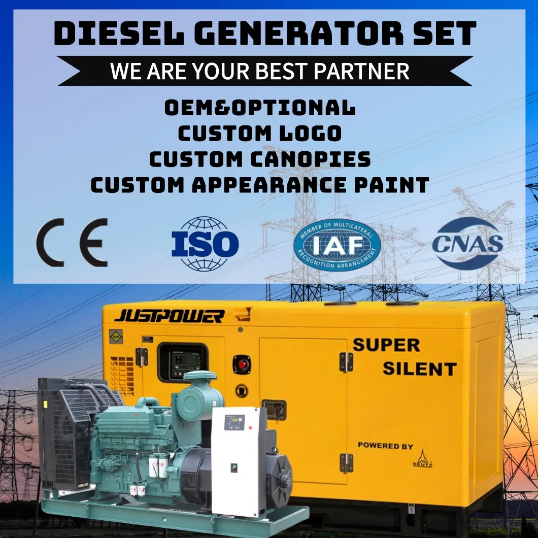 Marco Abierto 220V 230V 380V Generador Eléctrico de Turbina Diesel