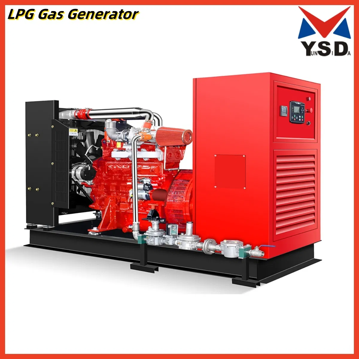 90kw 50/60Hz 1500rpm Metano Gas Natural Planta de Energía de Piston GNL/GNC/Combustible Dual Diésel Hidrógeno Turbina/LPG/Biomasa Biogás Generador de Gas
