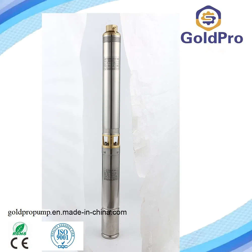 3inch 4inch 6inch 0.25-10kw Cable de Cobre Enchufe de Latón Pozo de Perforación Pozo Profundo Irrigación Agrícola Móvil Motor Agrícola Impulsor Multietapa Bomba de Agua Sumergible
