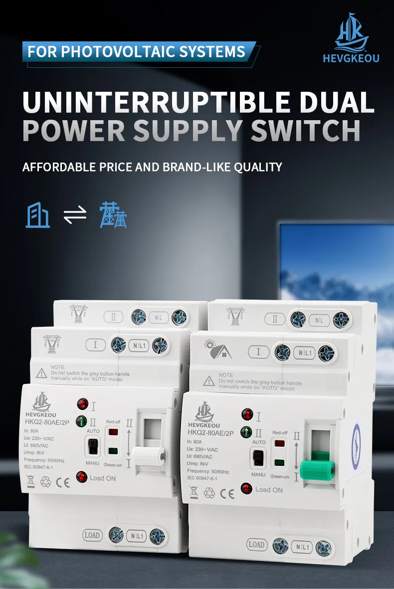 Ae 2p 80A Interruptor de Transferencia Automático Inteligente para Riel DIN Selector de Doble Potencia para Sistema de Inversor Solar Controlador Inteligente