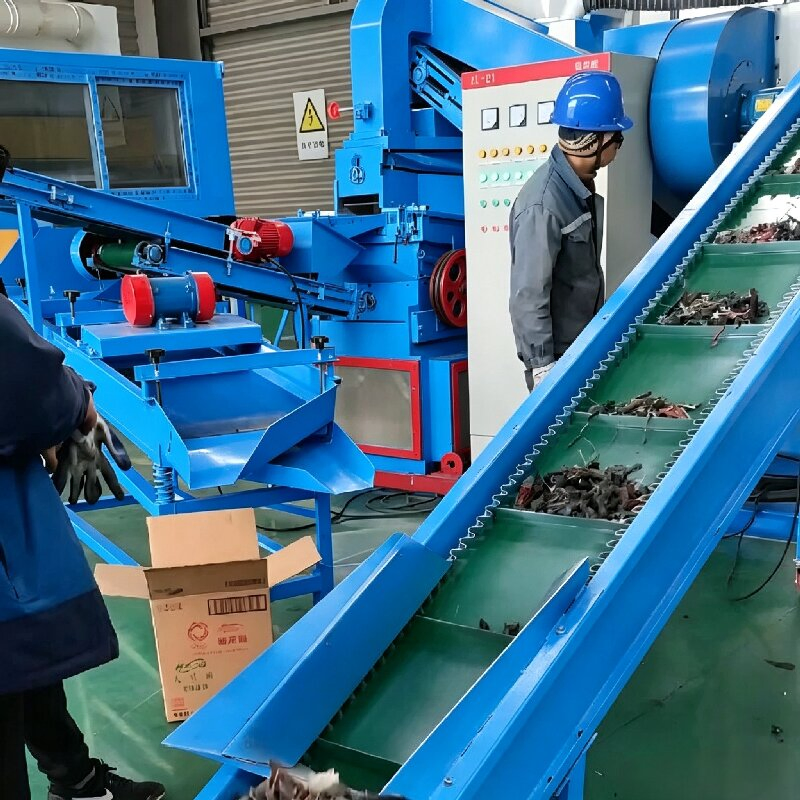 Equipo de reciclaje de cables de poder de desecho de cobre con separación automática de cobre y plástico