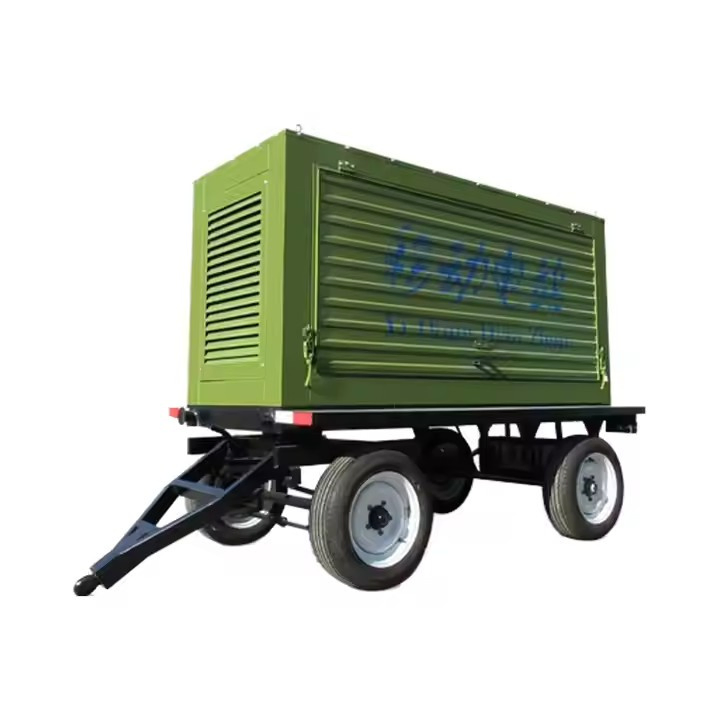 520kw El grupo electrógeno diésel silencioso remolcable es móvil, refrigerado por agua y de alta presión con riel común