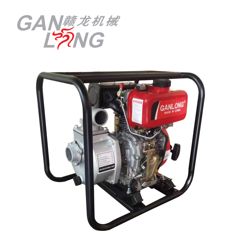 4 Pulgada 6 Pulgada 5HP Conjunto de Bomba de Agua Portátil de Motor Diesel, 10 HP Bomba de Agua Móvil para Riego Agrícola