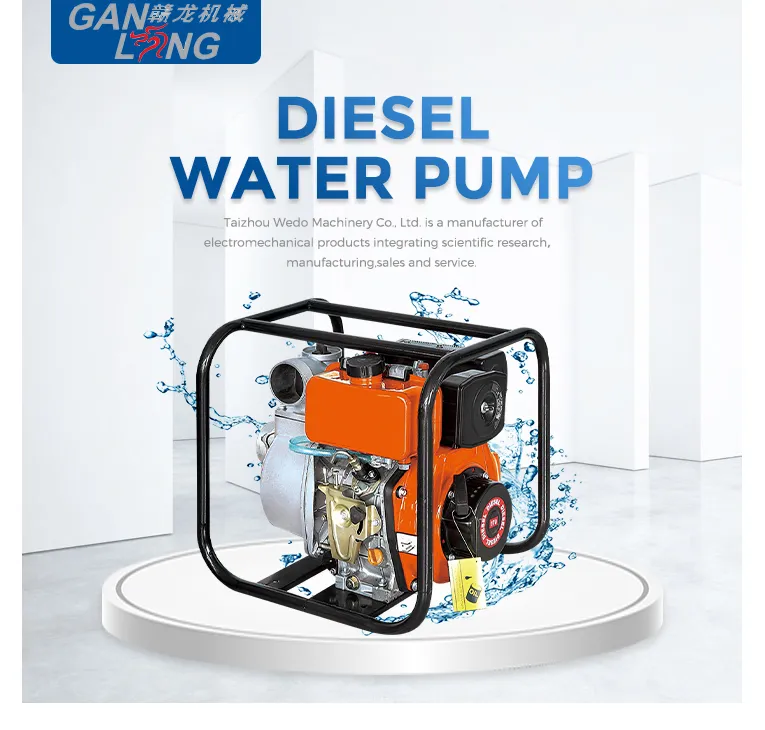 Conjunto de Bomba de Agua Portátil de Motor Diesel