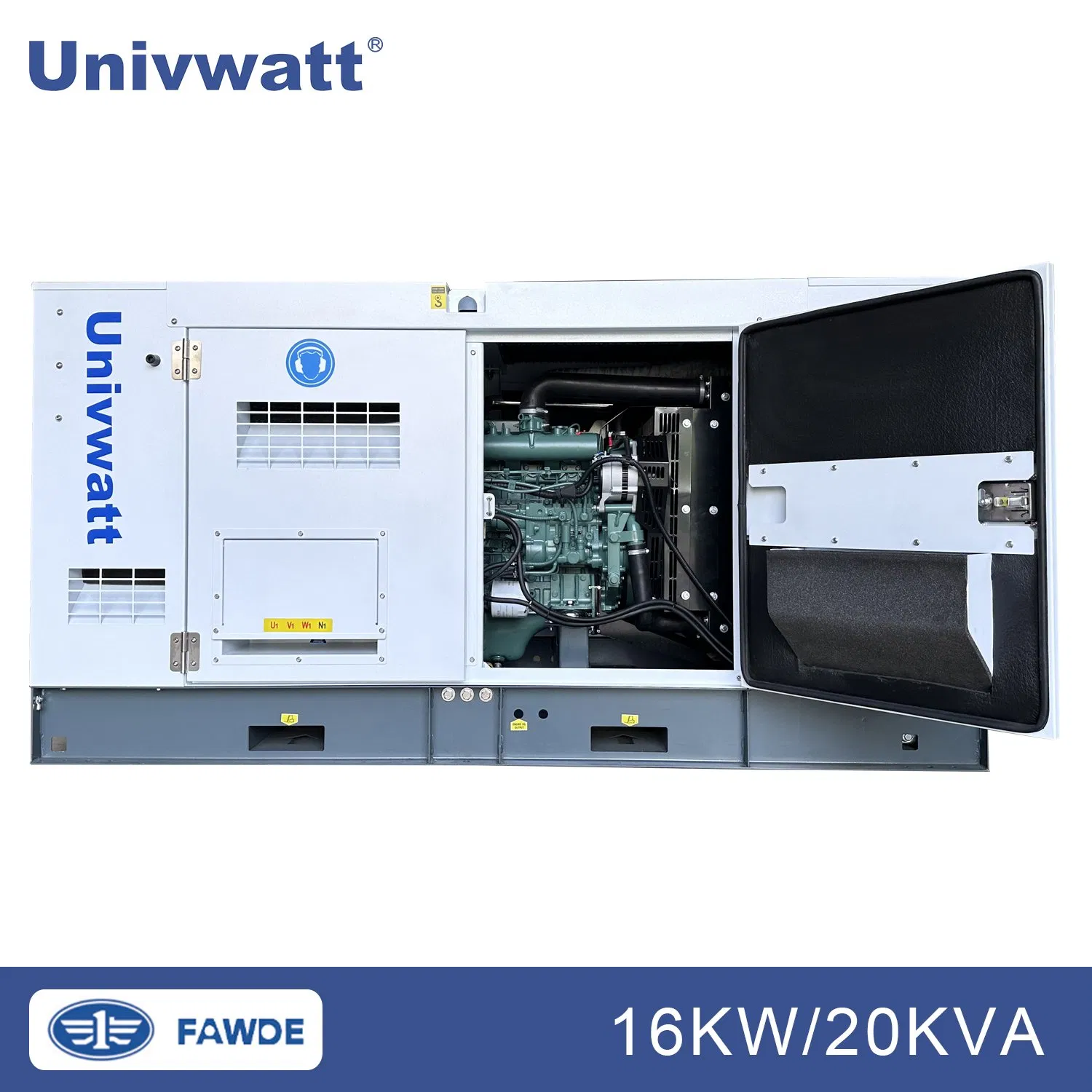 Univwatt 16kw / 20kVA Generador Diesel de Alta Calidad y Silencioso Fawde Prime Power