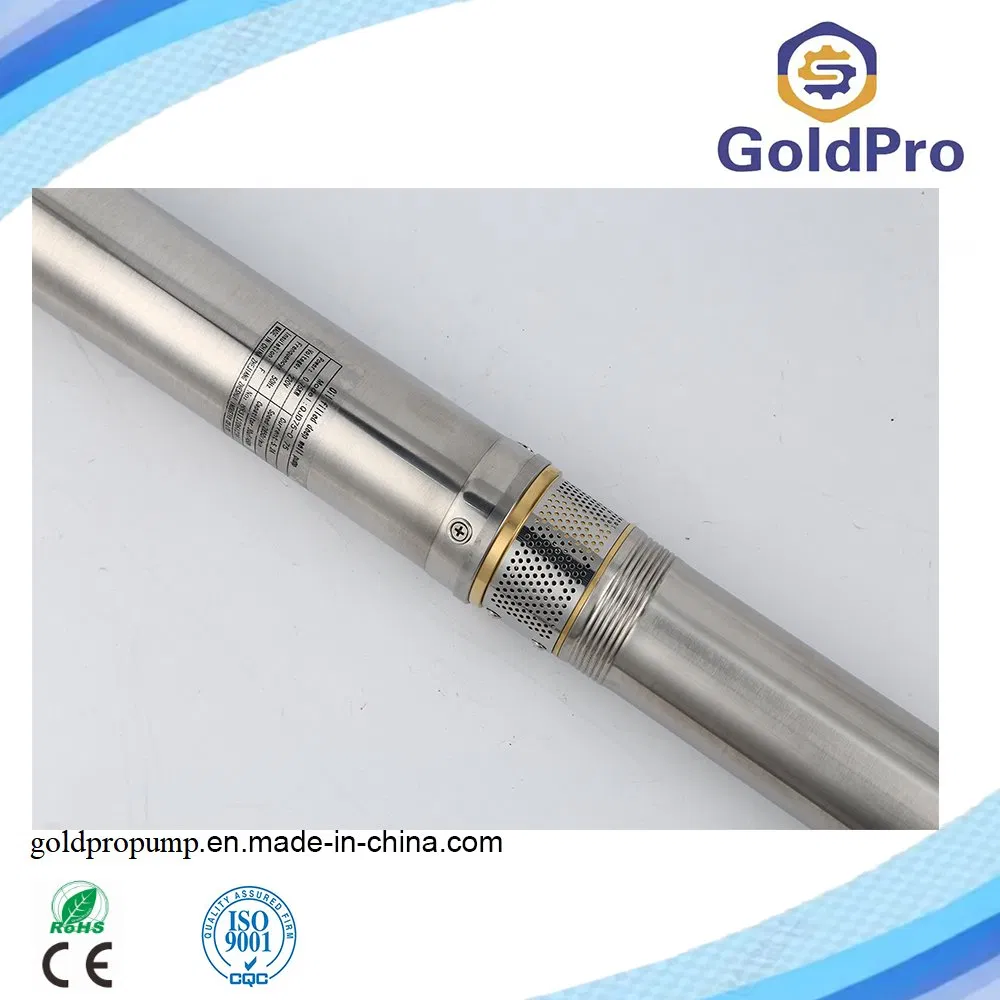 3inch 4inch 6inch 0.25-10kw Cable de Cobre Enchufe de Latón Pozo de Perforación Pozo Profundo Irrigación Agrícola Móvil Motor Agrícola Impulsor Multietapa Bomba de Agua Sumergible