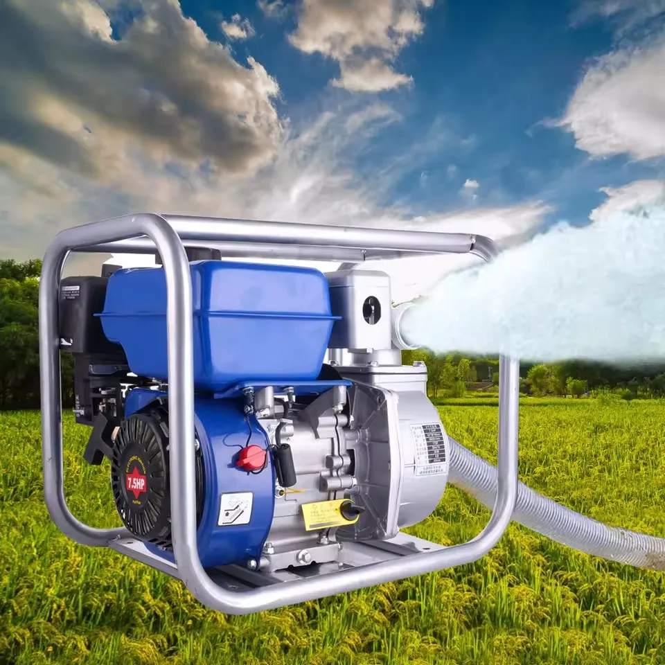 Bomba de agua agrícola de gasolina autocebante de alta presión y gran potencia Wp20/Wp30/Wp40