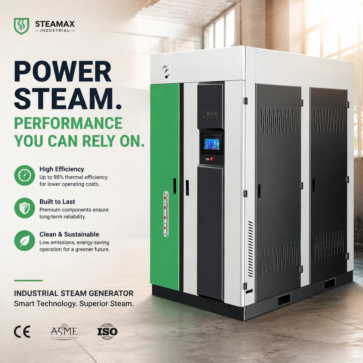 Caldera de vapor industrial modular en paralelo de múltiples unidades para gran fábrica