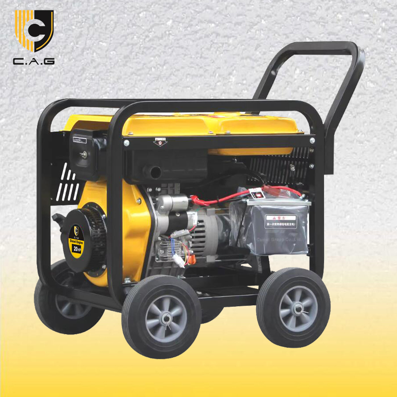 10kw 12kVA 9000/9500/10000W Pequeño Generador Eléctrico Diésel Portátil Silencioso de Marco Abierto Alimentado por 762cc Motor de 1105 Cilindro Único Enfriado por Aire con ATS
