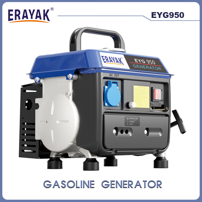750W 650W Generador de Gasolina Pequeño de Marco Abierto Portátil Eyg950