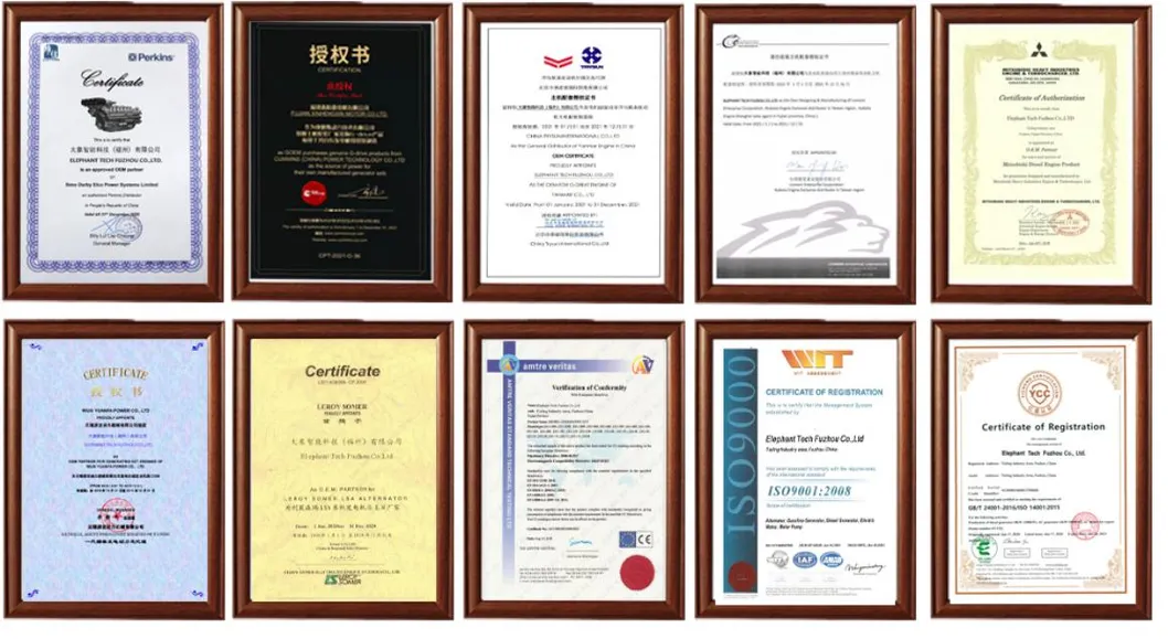 Certificados de Calidad de la Fábrica