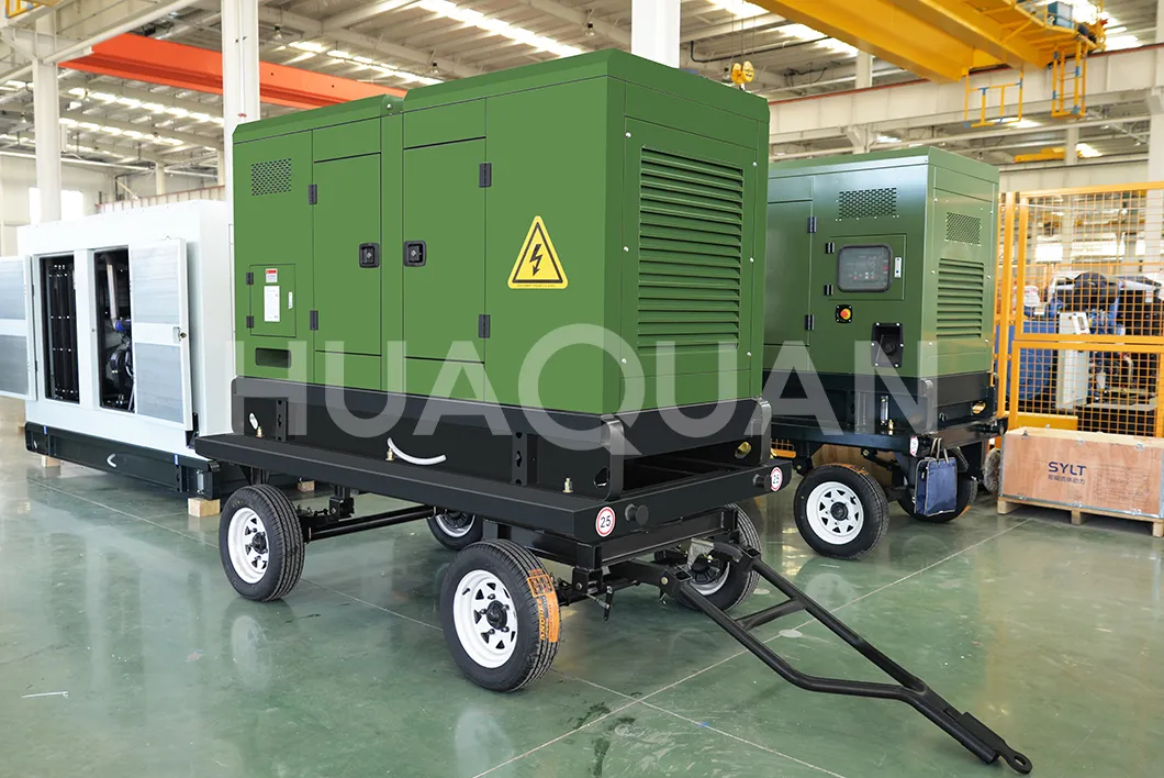 Generador Diesel de Contenedor de Remolque Abierto Silencioso de Potencia Prime del Motor Wc Series 200kw 250kVA