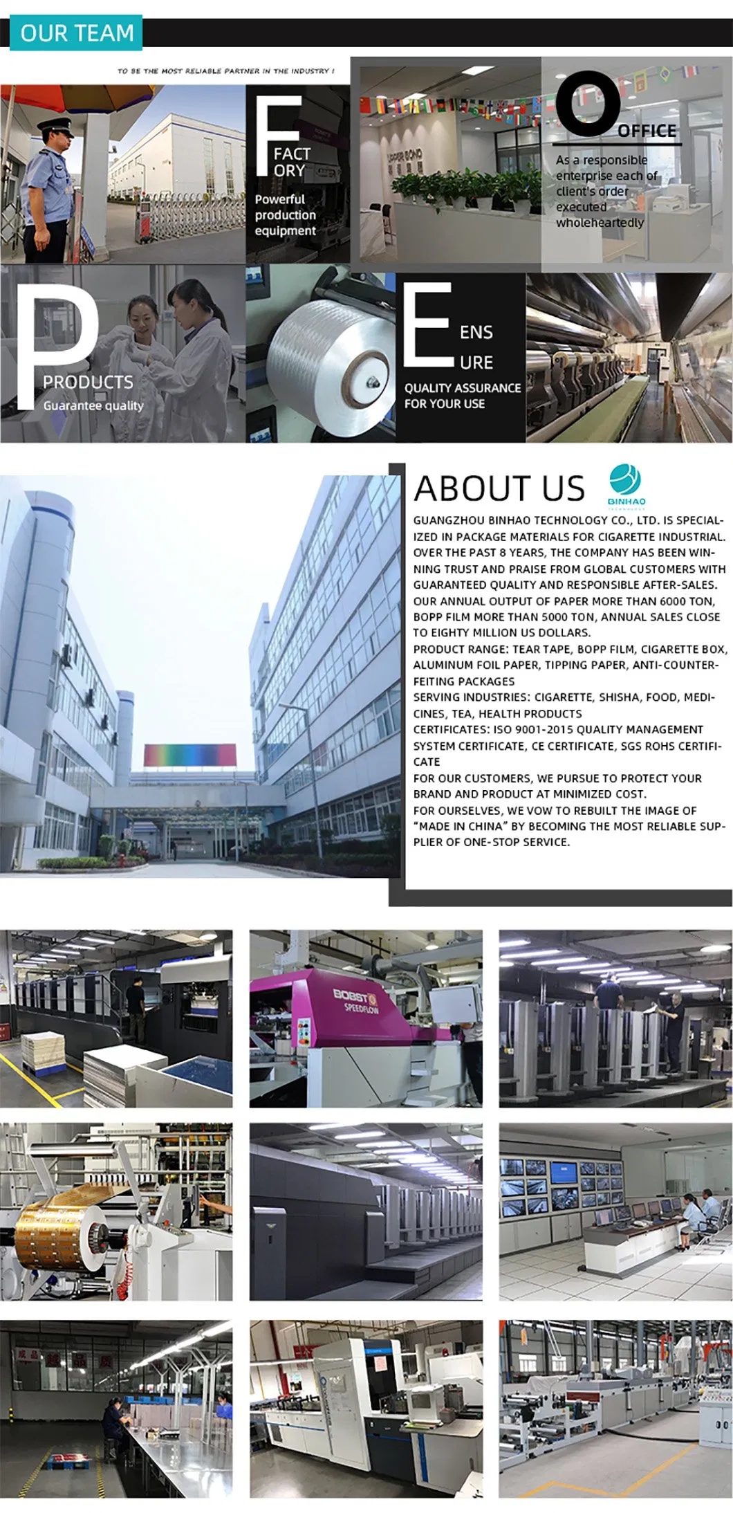 Custom Tipping Paper Roll