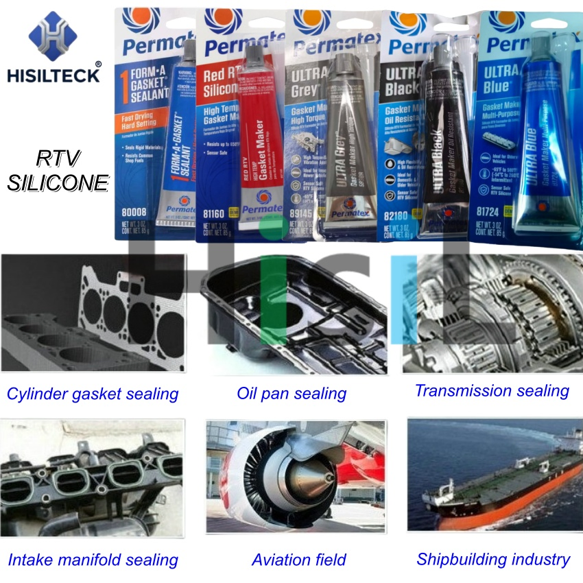 Permatex 81724 High-Temp Resistant Ultra Blue RTV Silicone Gasket Maker Sealant for Oil Pan, Timing Cover etc.