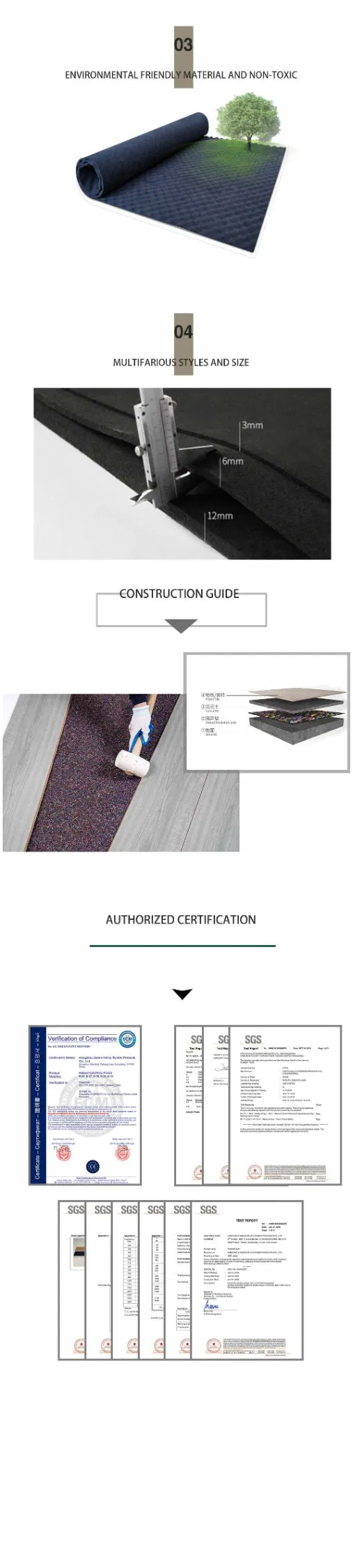 Soundproof Rubber Mat Detail