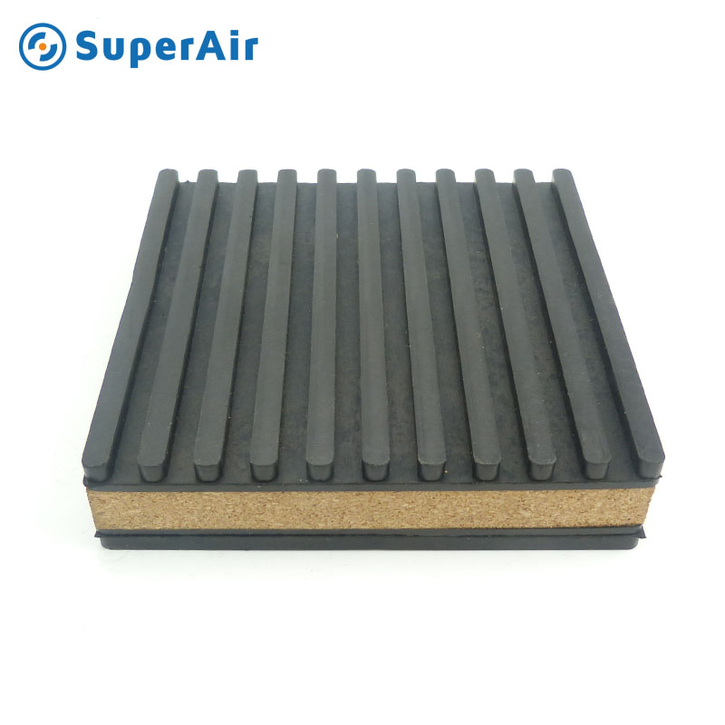 HVAC Installation High Quality Manfactory Price Rubber/Cork Anti-Vibration Pad