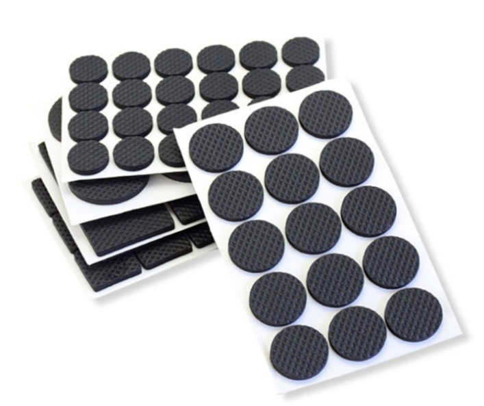 Free Sample Customize Anti-Skid and Shock Absorption Round Silicone Rubber Gasket Silicone Rubber Pad with Adhesive