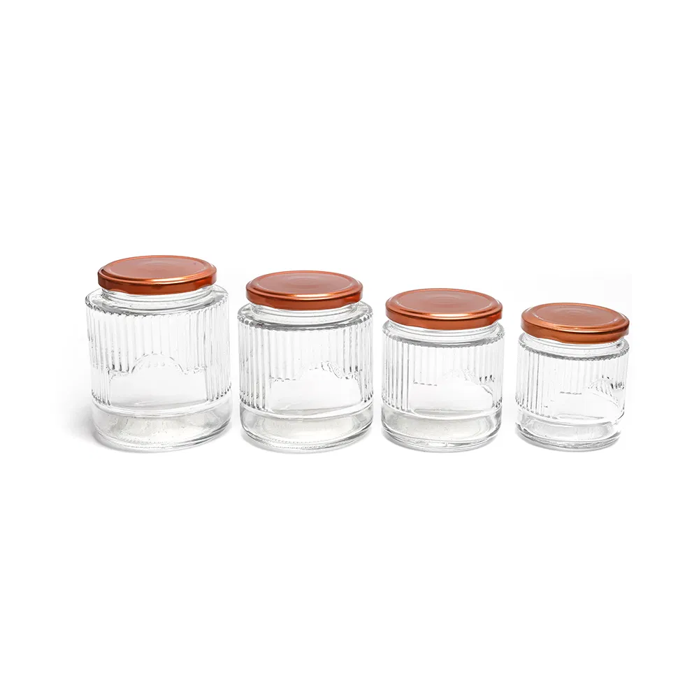 Glass Storage Jar 100ml Small Sealed Container with Tinplate Screw Lid