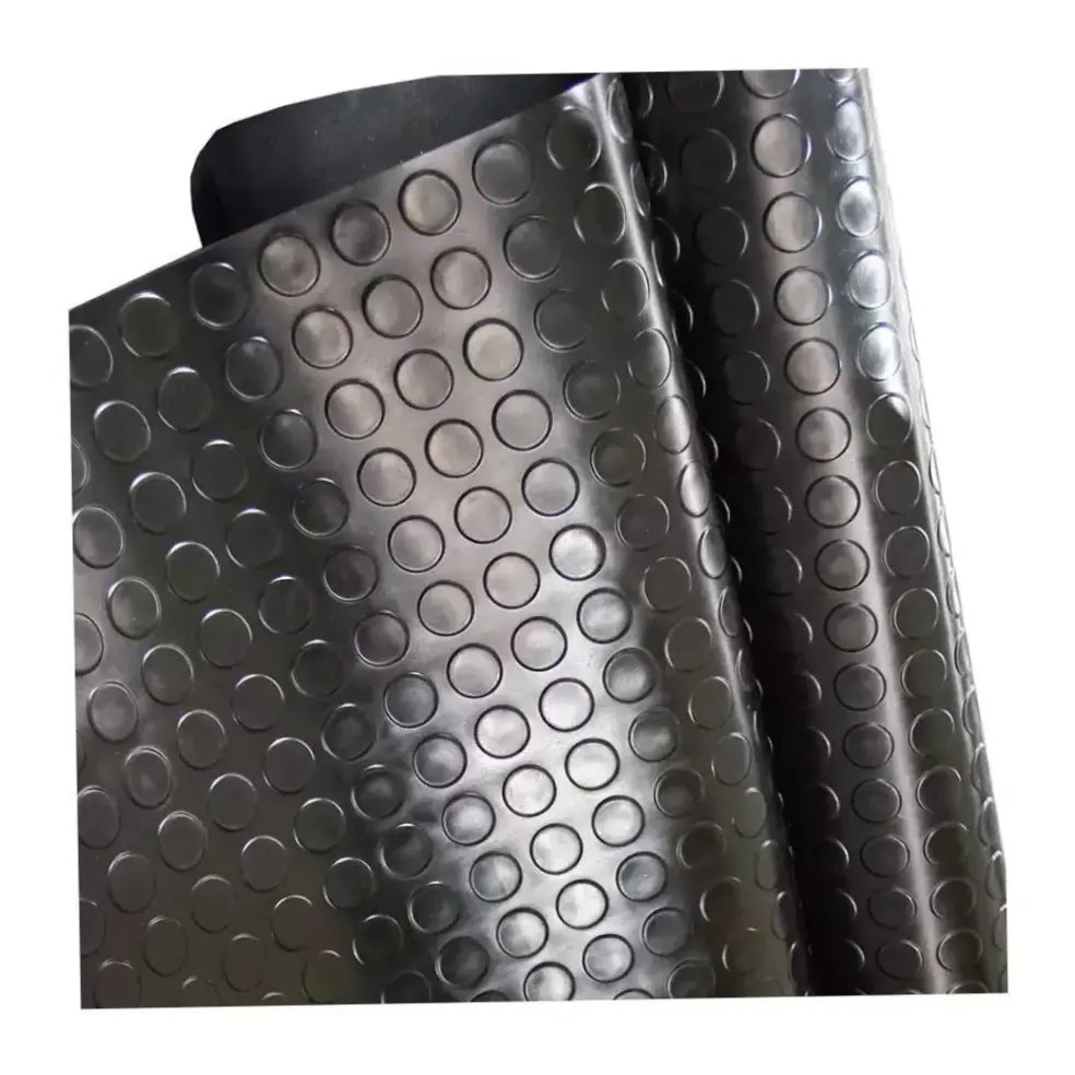 Non-Slip Patterned Plate Outdoor Shock Absorption Willow Leaf Rubber Pads