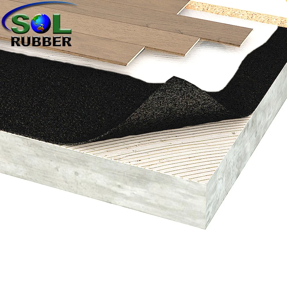 Cork Acoustic Wooden Floor Underlay Industrial Flooring Rubber Roll Floor
