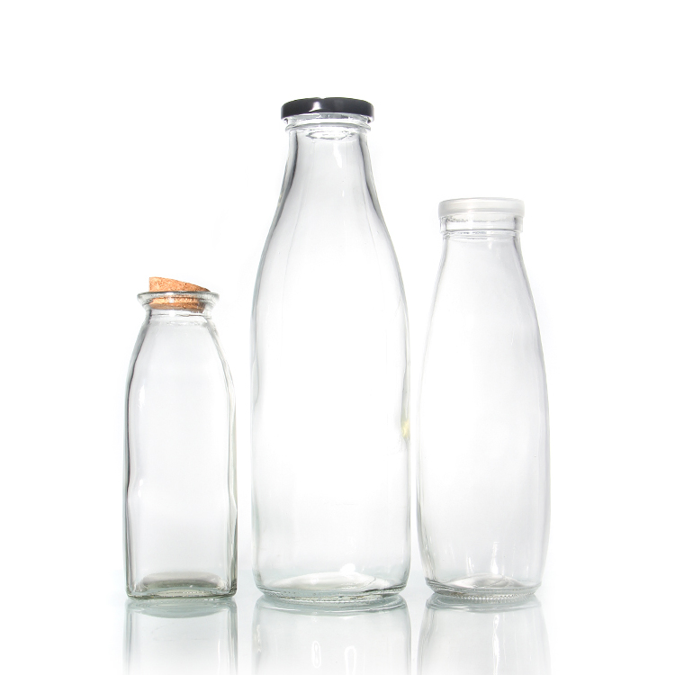Quick Delivery Empty 1 Liter Glass Takeaway Milk Bottles for Sauce