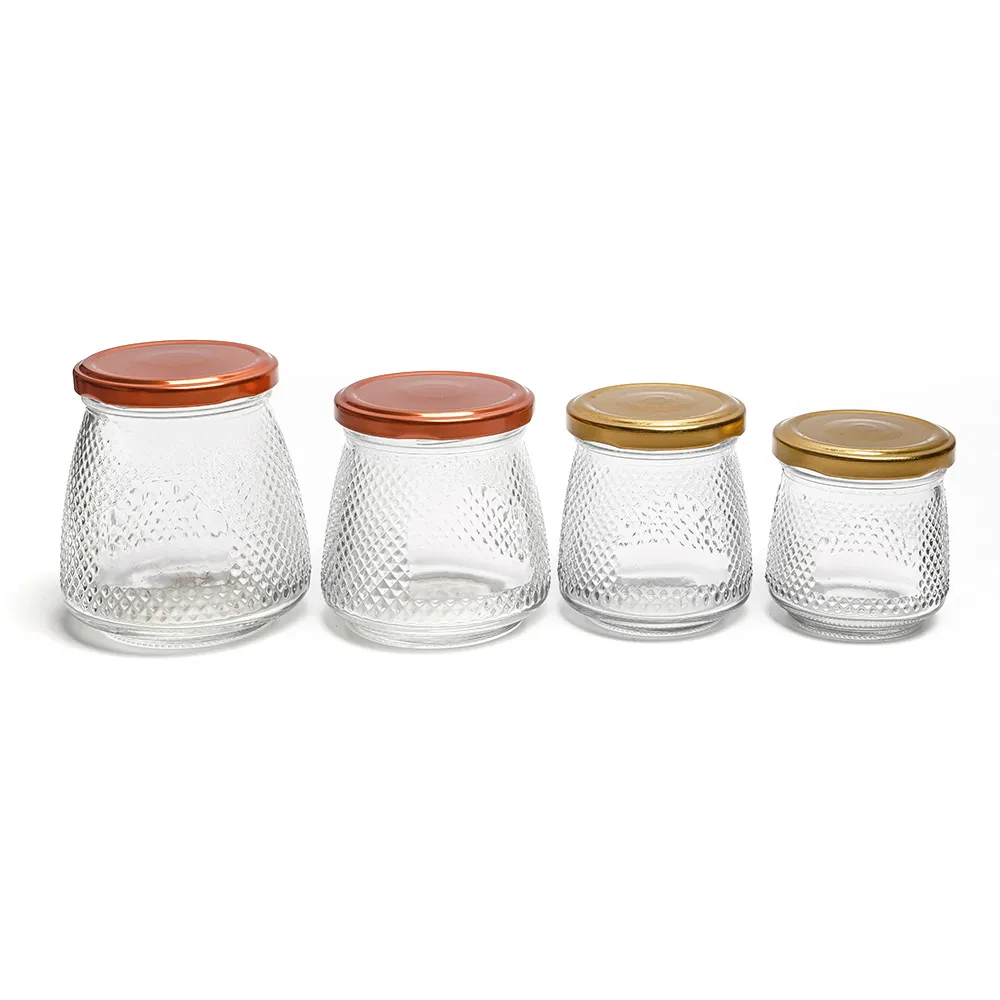 Glass Storage Jar 100ml Small Sealed Container with Tinplate Screw Lid