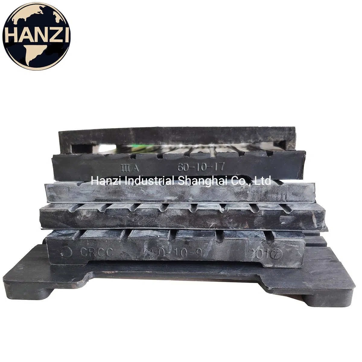 Shock Absorption Reinforced Rubber Rail Pads for Railway Railroad and Bridge Construction