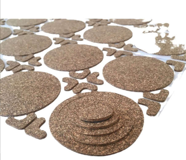 Heat Insulation Self Adhesive Cork Pad Glass Ceramic Anti Vibration Cork Gakset Feet