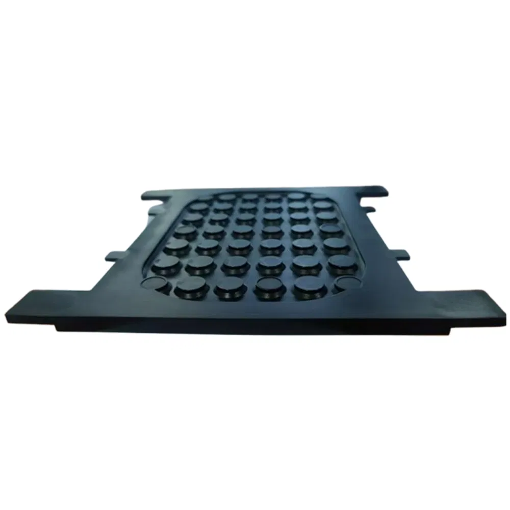 Wholesale High-Density Shock Absorption Noise Abatement Elastic Dark Black Polyurethane Rubber Rail Pad Railroad Spacer