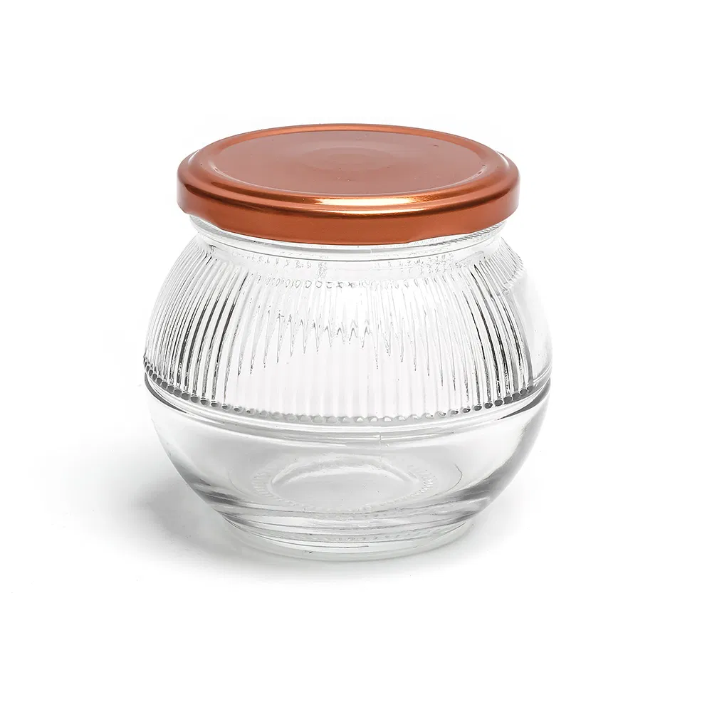 Glass Storage Jar 100ml Small Sealed Container with Tinplate Screw Lid