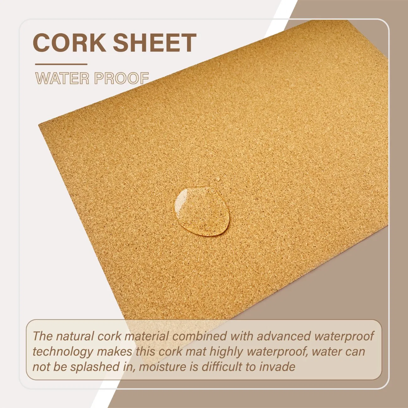 1.5mm Cork Sheet Roll Bulletin Cork Pin Notice Board for Home Decoration