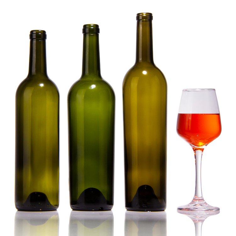 750ml 1000ml Glass Empty Bordeaux White and Red Wine Bottle